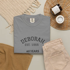 Certified Classic 60th Birthday T-Shirt — Personalized Deborah Est. 1963